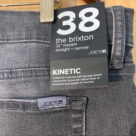 JOE’S Sz 38 x 32 The Brixton Jeans Grey Wash NWT - Picture 6 of 7